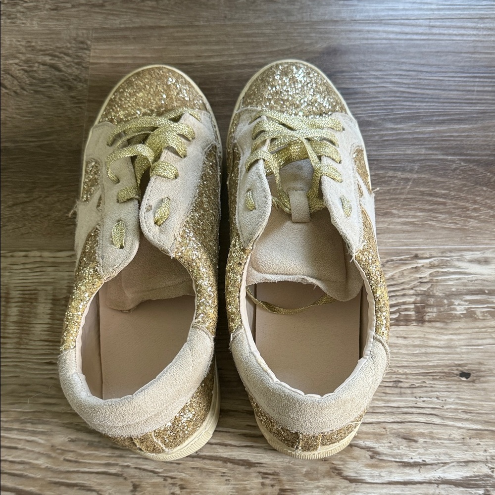 Gold Glitter Women's Sneakers